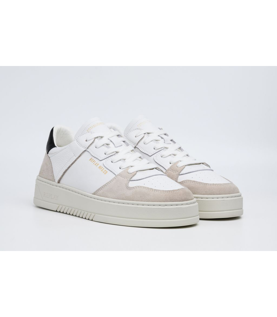 SBAM ユニオン コンビレザースニーカー 詳細画像 ホワイトベージュ 3